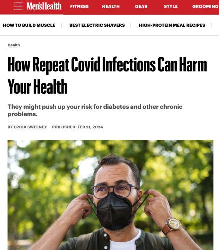 Men's Health
How Repeat Covid Infections Can Harm Your Health
They might push up your risk for diabetes and other chronic problems.